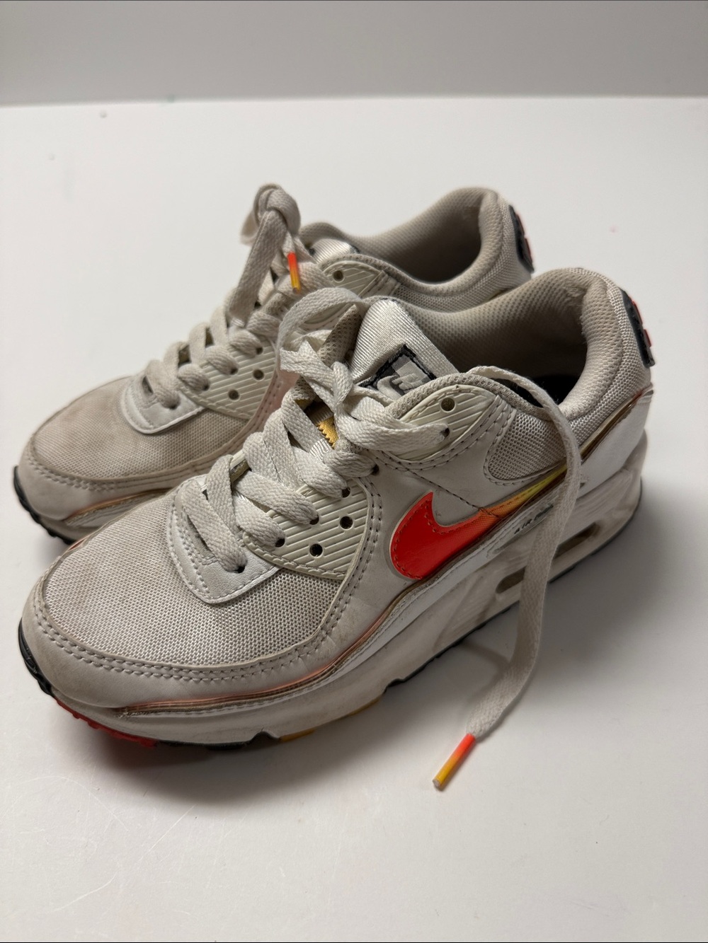 Nike air max Sneakers in White with Orange Swoosh